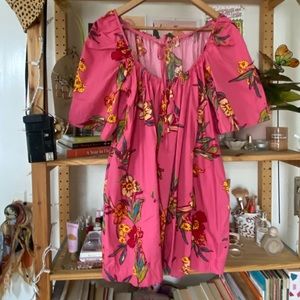 Short Oversized Floral Free People Dress